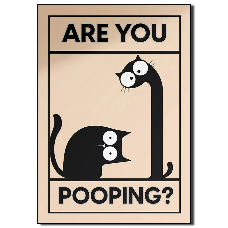 LOSARIS - Funny Cat Badezimmerbild