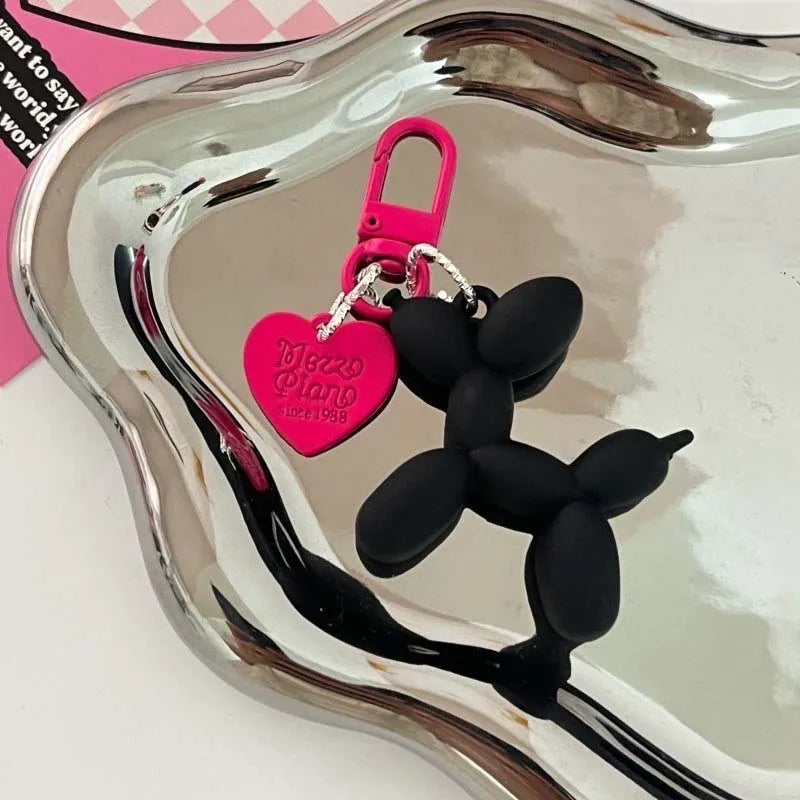 Fashion Keychain Punk Y2K Balloon Dog Keychains for Women Bag Pendant Jewelry Trinket Girl's Car Key Ring Key Chain Accessories