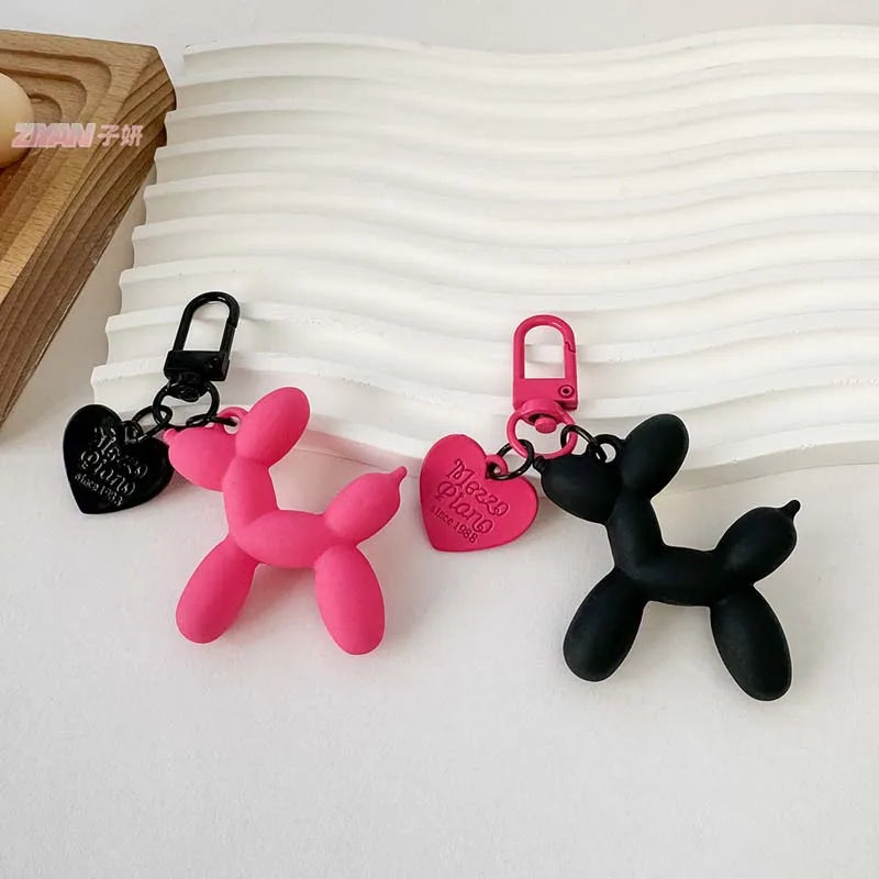 Fashion Keychain Punk Y2K Balloon Dog Keychains for Women Bag Pendant Jewelry Trinket Girl's Car Key Ring Key Chain Accessories