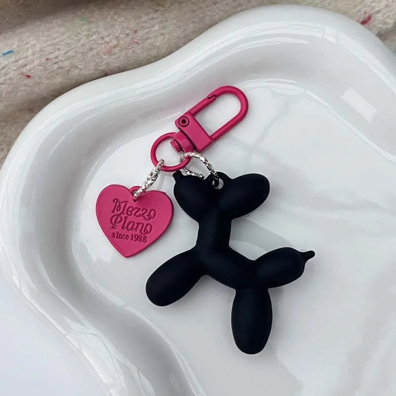 Fashion Keychain Punk Y2K Balloon Dog Keychains for Women Bag Pendant Jewelry Trinket Girl's Car Key Ring Key Chain Accessories