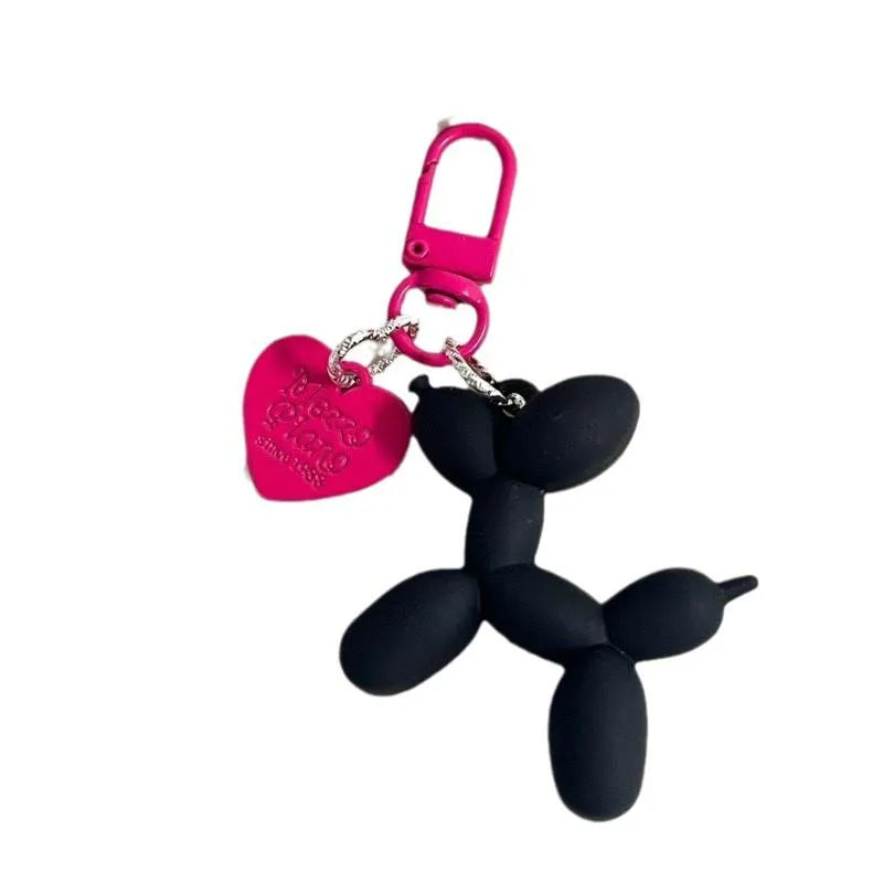 Fashion Keychain Punk Y2K Balloon Dog Keychains for Women Bag Pendant Jewelry Trinket Girl's Car Key Ring Key Chain Accessories