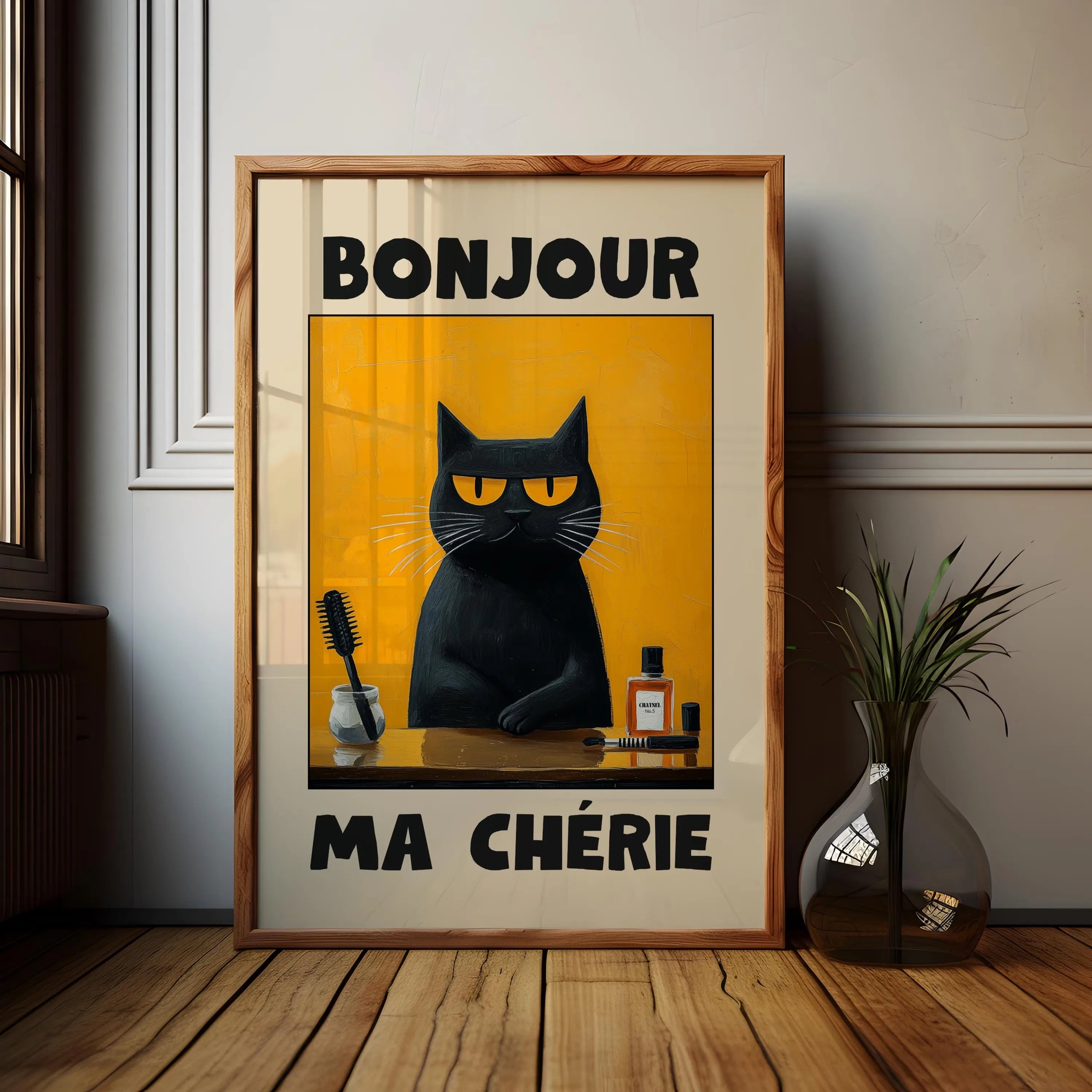 LOSARIS - „Bonjour Mon Amour“ Katzen-Poster - Edition I
