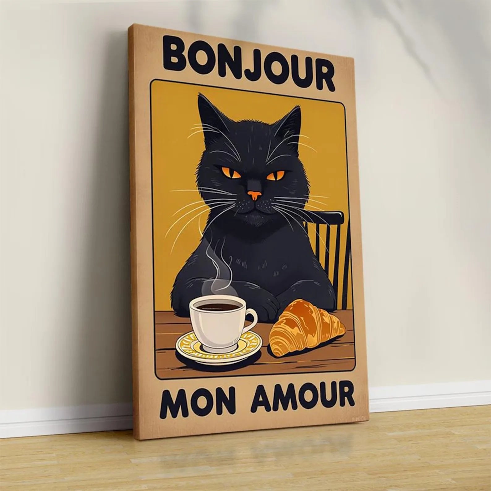 LOSARIS - „Bonjour Mon Amour“ Katzen-Poster - Edition I